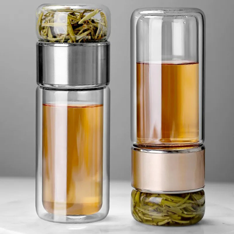 390ML Tea Maker with High Borosilicate Glass - OnTheGo Drinkware